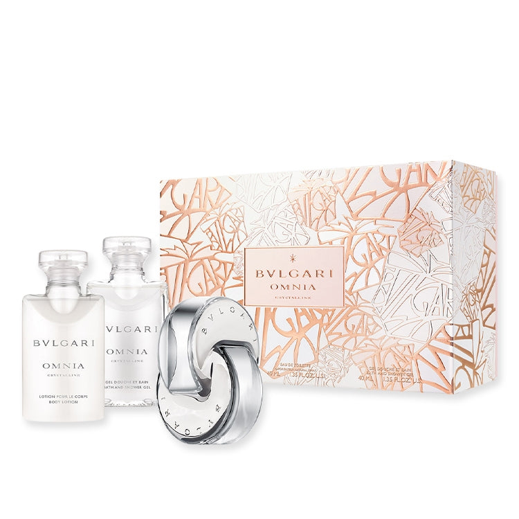 BVLGARI, OMNIA CRYSTALLINE EDT 40ML 3PCS GIFT SET W