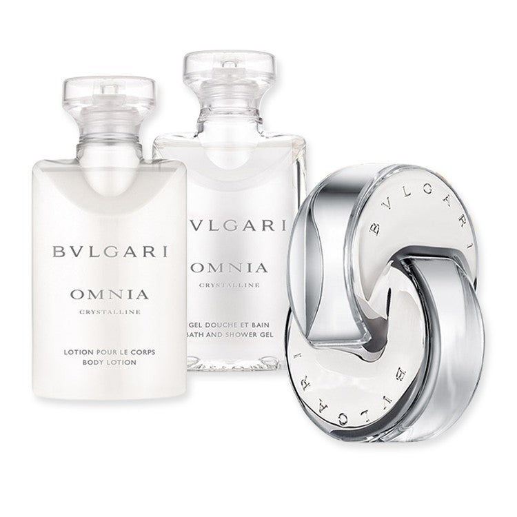 BVLGARI, OMNIA CRYSTALLINE EDT 40ML 3PCS GIFT SET W