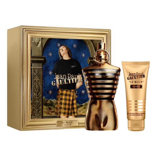 JEAN PAUL GAULTIER, LE MALE ELIXIR PARFUM 125MLS SPRAY+75ML SHOWER GEL+10ML SPRAY GIFT SET M