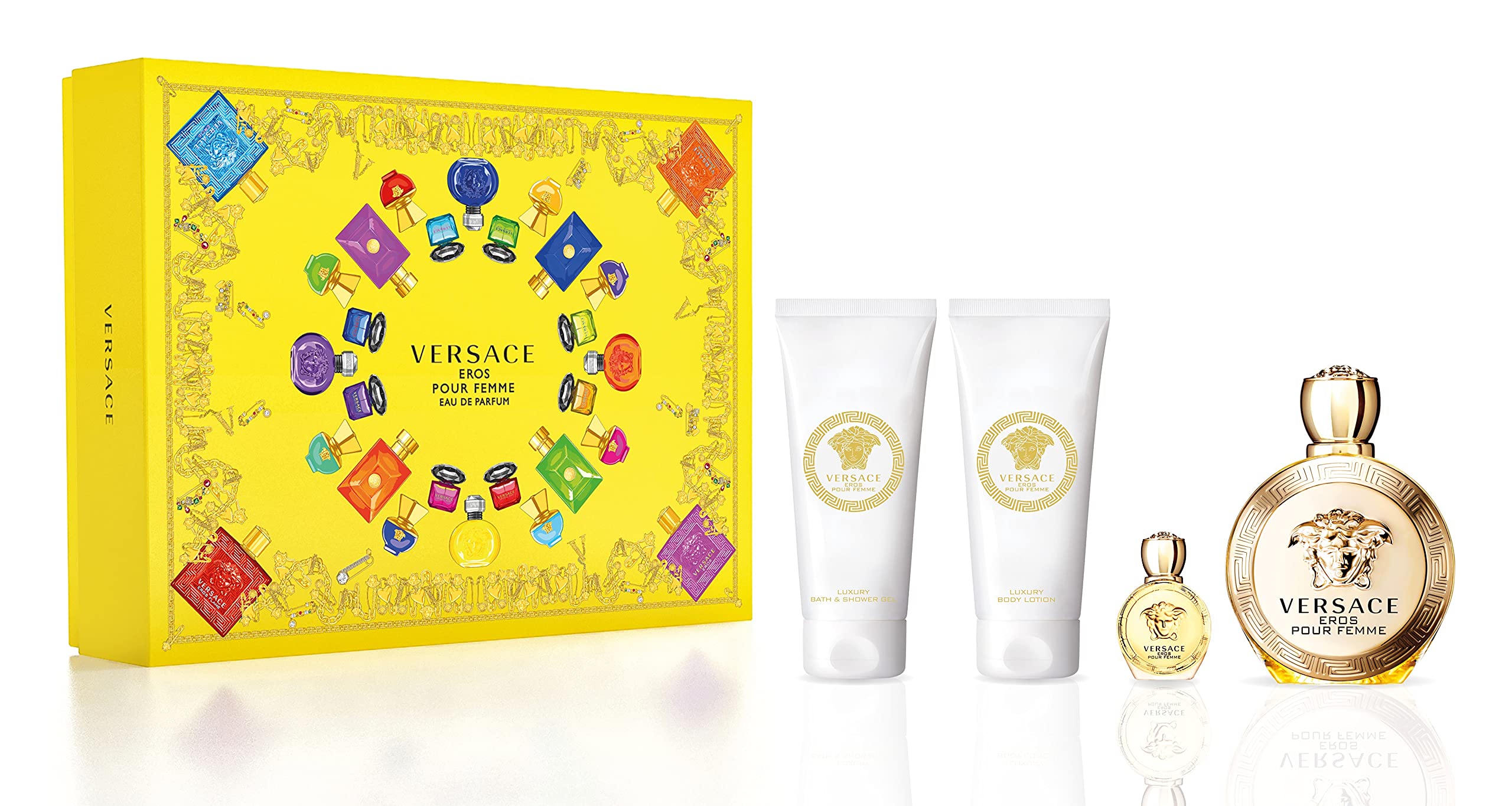 VERSACE, EROS POUR FEMME EDT 100ML 3PCS W GIFT SET