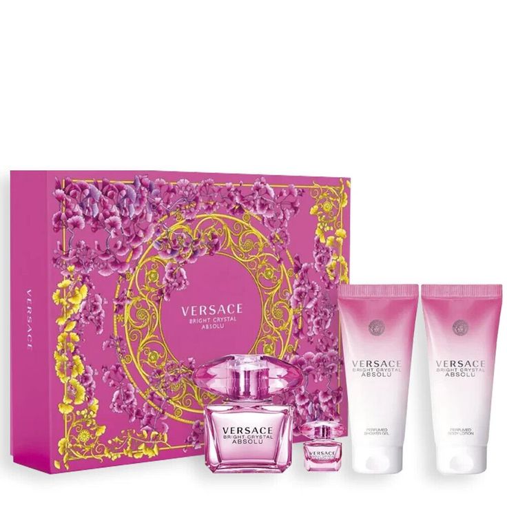 VERSACE, BRIGHT CRYSTAL EDT 100ML 4PCS GIFT SET